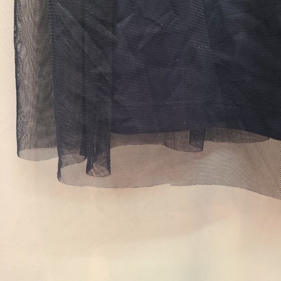 Adrianna Papell Formal Dress Beaded Sequin Womens 4 Navy Blue Short Sleeve Maxi - Picture 7 of 16